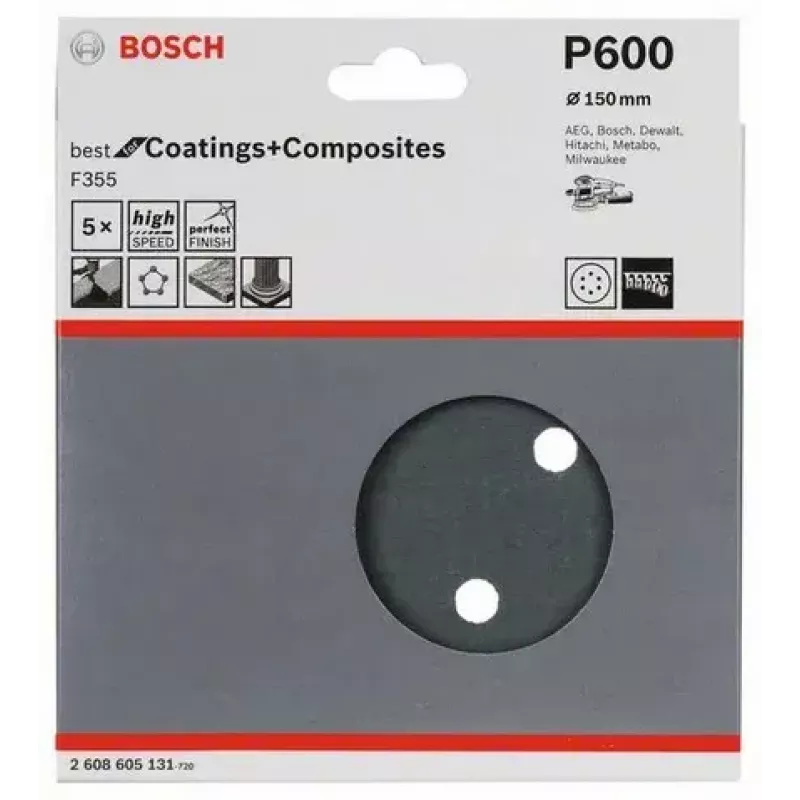Slīploksne Bosch F355 5 gab. 2608605131