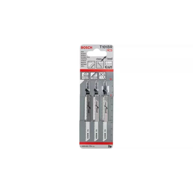 Bosch T 101 BR Clean for Wood finierzāģa asmeņi