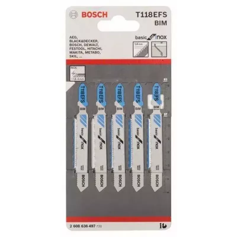 Bosch 2 608 636 497 finierzāģa asmens Bimetal 5 gab.