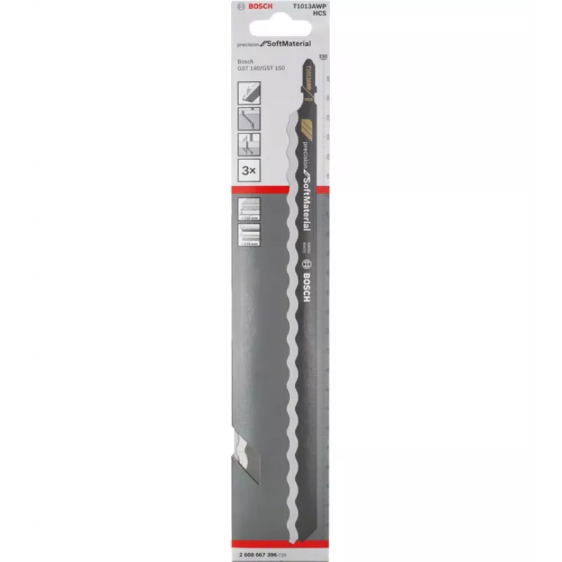 Bosch 2608667396 Finierzāģa asmens Augstas oglekļa satura tērauds (HCS) 3 gab.