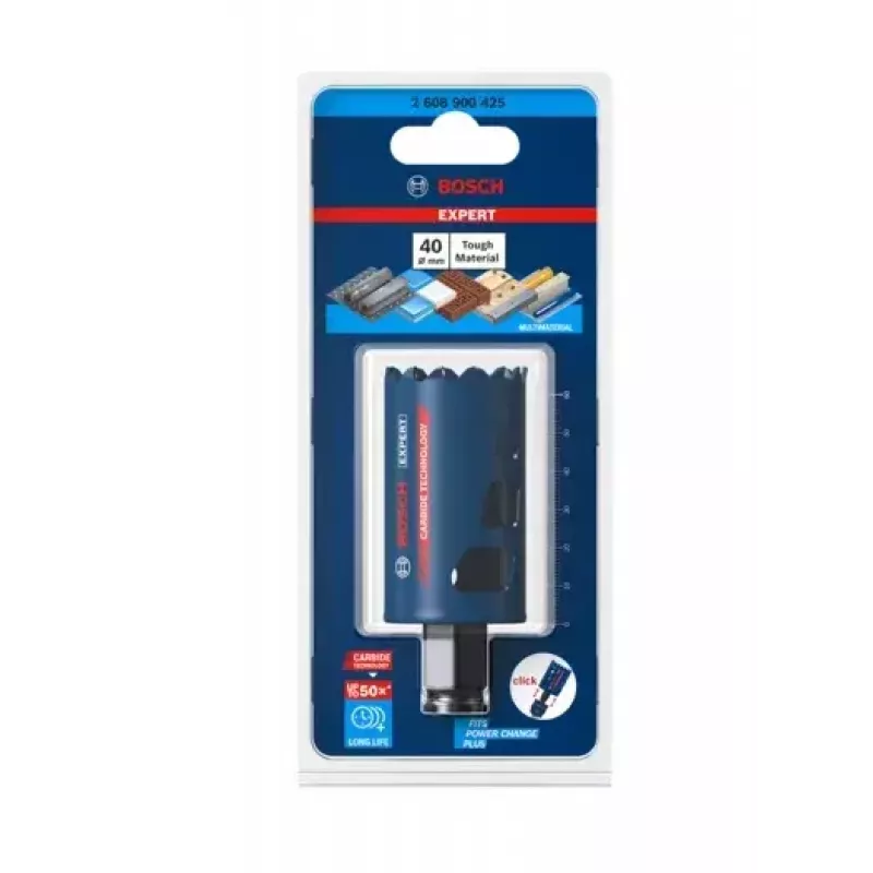 Caurumu zāģis Bosch 2 608 900 425 4 cm ķieģeļiem, plastmasai, kokam