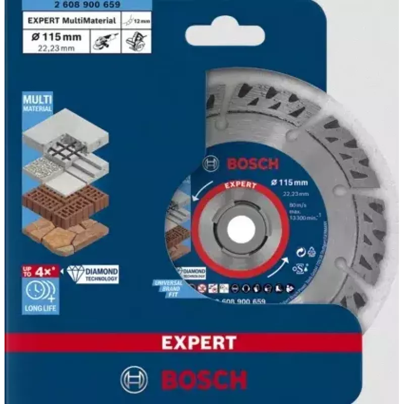 Zāģa asmens riņķveida Bosch 2 608 900 659 11.5 cm ķieģeļiem Betons