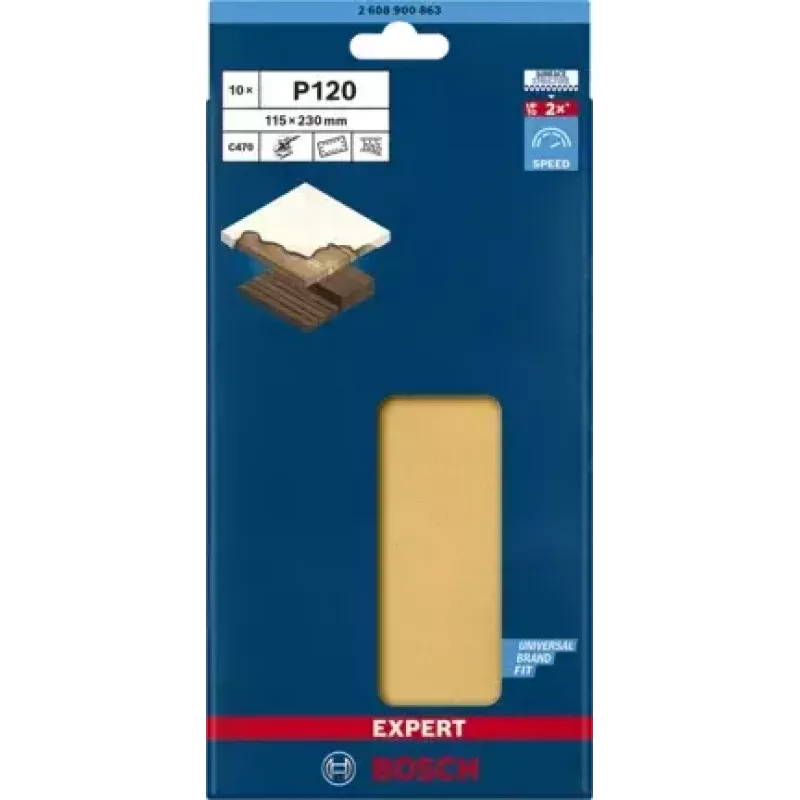 Bosch 2 608 900 863 rotējošā instrumenta slīpēšanas piederums Koks Slīploksne