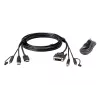 ATEN HDMI to DVI-D USB USB KVM kabelis ar audio; 1,8M USB HDMI uz DVI-D drošais KVM