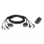 ATEN DVI-D divkanālu drošības KVM; 3 m USB DVI-D divkanālu