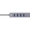 InLine USB-C 3.2 Multi Hub (4x USB-A 5Gb/s), OTG, alumīnija korpuss