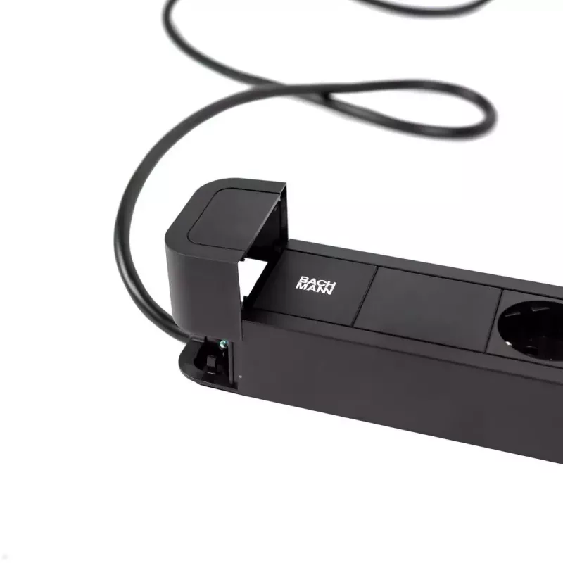 AC kontaktligzdu bloks Bachmann PRIMO 3 tips EF 2m melns