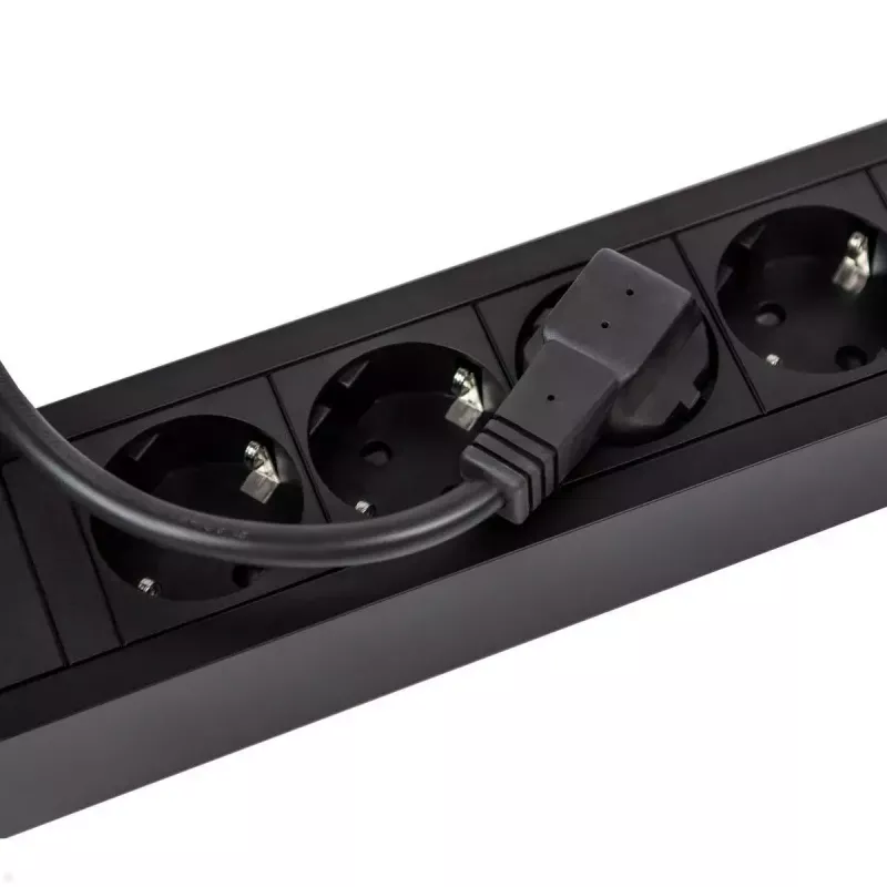 AC kontaktligzdu bloks Bachmann PRIMO 3 tips EF 2m melns