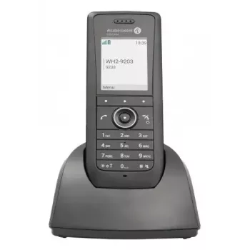 ALCATEL 8158s IP mobilais tālrunis — bezvadu klausule, 2 collu LCD 230×320, Wi‑Fi a/b/g/n/ac, kodeki G.711/G.729/OPUS, melns