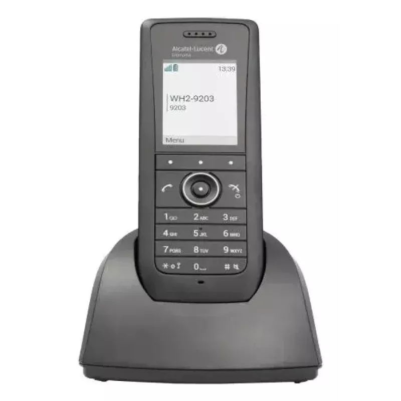 ALCATEL 8158s IP mobilais tālrunis — bezvadu klausule, 2 collu LCD 230×320, Wi‑Fi a/b/g/n/ac, kodeki G.711/G.729/OPUS, melns