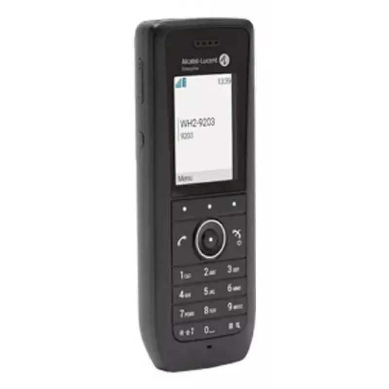 ALCATEL 8158s IP mobilais tālrunis — bezvadu klausule, 2 collu LCD 230×320, Wi‑Fi a/b/g/n/ac, kodeki G.711/G.729/OPUS, melns