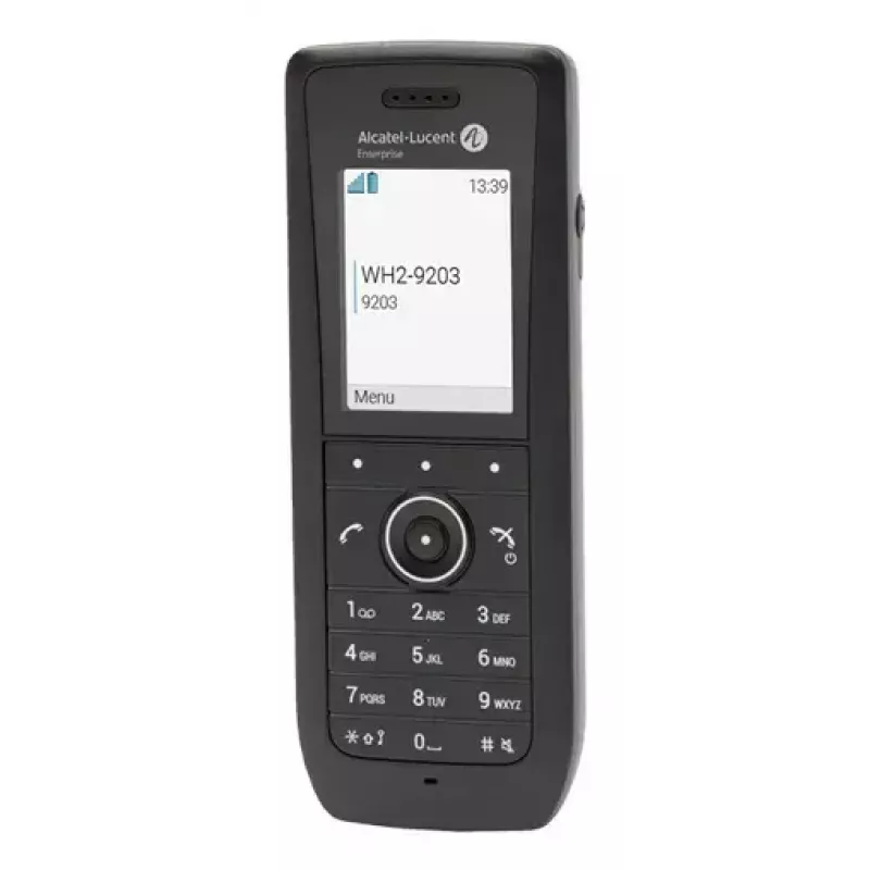 ALCATEL 8158s IP mobilais tālrunis — bezvadu klausule, 2 collu LCD 230×320, Wi‑Fi a/b/g/n/ac, kodeki G.711/G.729/OPUS, melns
