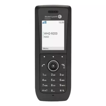 ALCATEL 8158s IP mobilais tālrunis — bezvadu klausule, 2 collu LCD 230×320, Wi‑Fi a/b/g/n/ac, kodeki G.711/G.729/OPUS, melns