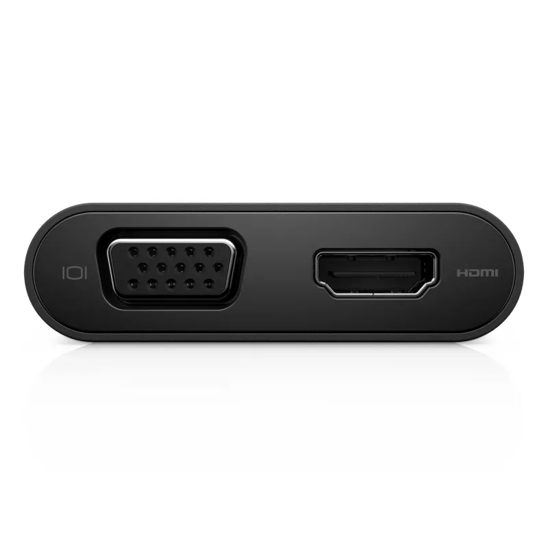 USB-C centrmezgls DELL USB-C - HDMI / VGA / Ethernet / USB 3.0, melns
