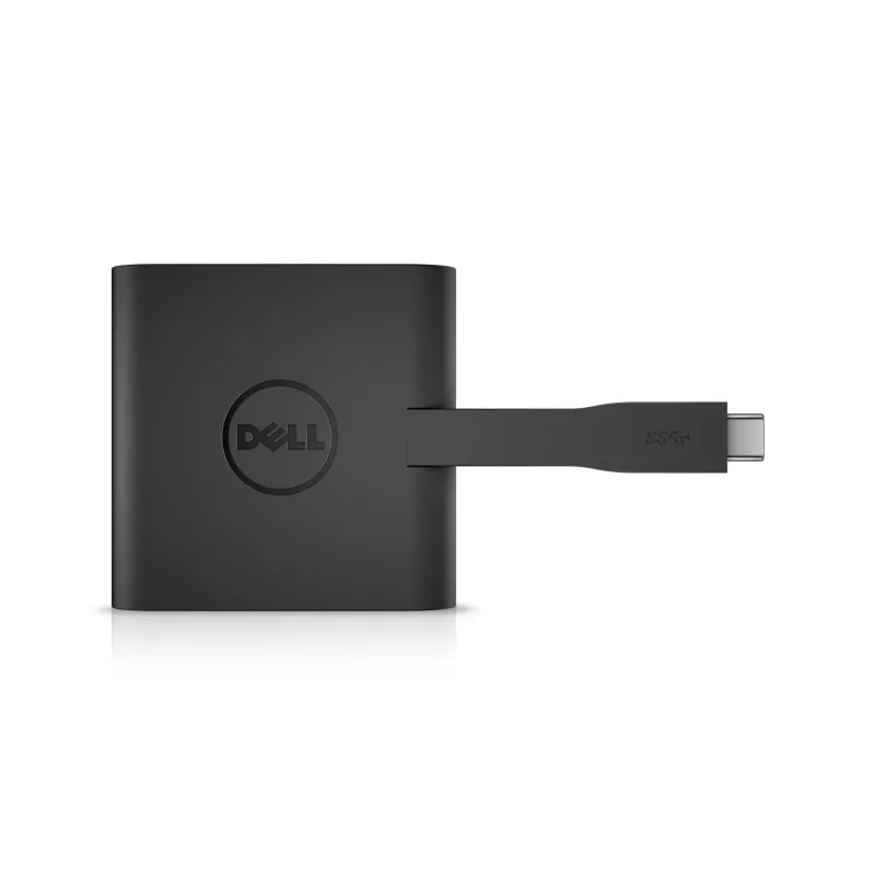 USB-C centrmezgls DELL USB-C - HDMI / VGA / Ethernet / USB 3.0, melns