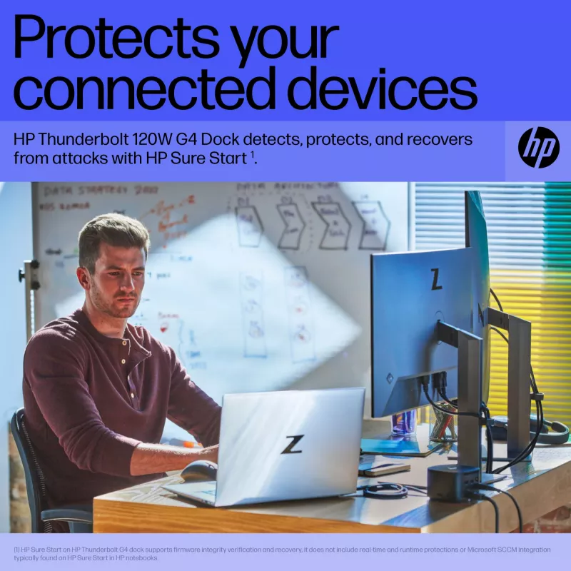 HP Thunderbolt Dock 120W G4 vadu dokstacija melna Thunderbolt 4