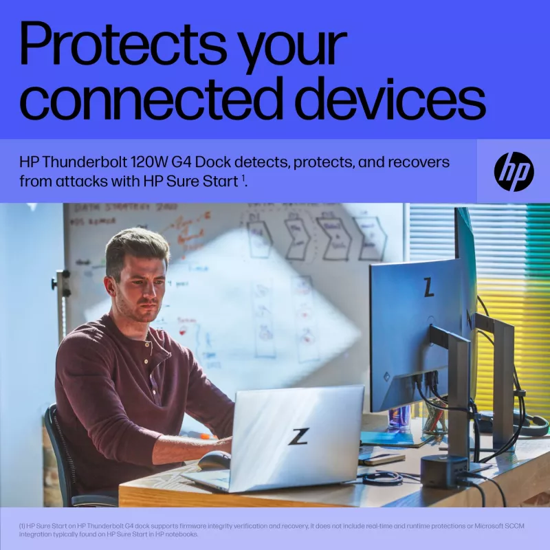 HP Thunderbolt Dock 120W G4 vadu dokstacija melna
