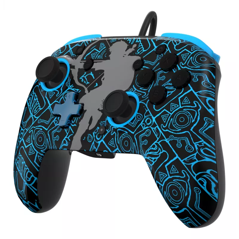 PDP Nintendo Switch Sheikah Shoot REMATCH GLOW kontrolieris, Spēļu kontrolieris, Nintendo Switch, Nintendo Switch Lite, Nintendo Switch OLED, D-kursors, Sākuma poga, Analogs / Digitāls, Vadu, USB