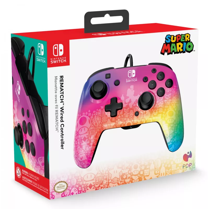 PDP REMATCH vadu kontrolieris: Star Spectrum priekš Nintendo Switch, Nintendo Switch - OLED modelis