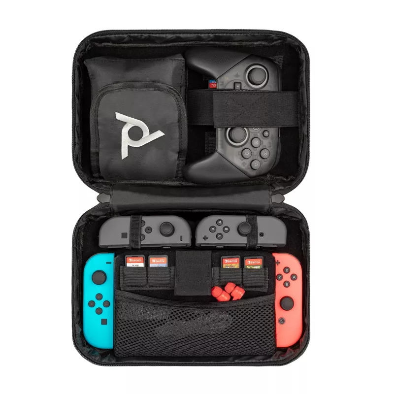 PDP Commuter Case - Elite Edition, Uzmavas maciņš, Nintendo, Melns, Pelēks, Nintendo Switch, Nintendo Switch Lite, Nintendo Switch OLED, Triecienizturīgs, Skrāpējumizturīgs, Rāvējslēdzējs
