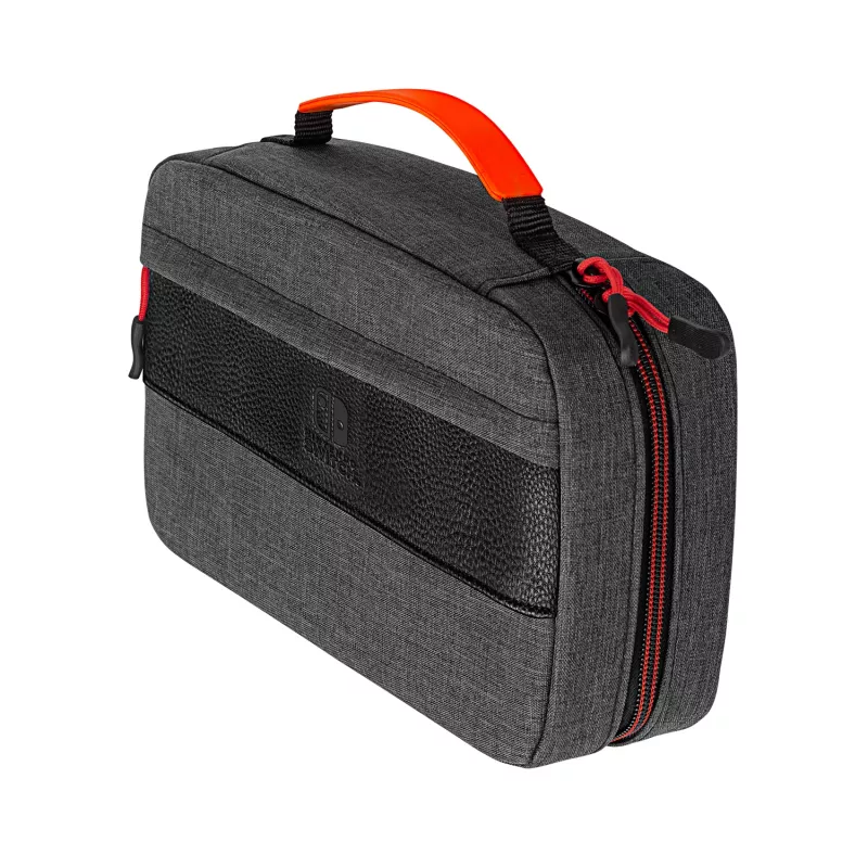 PDP Commuter Case - Elite Edition, Uzmavas maciņš, Nintendo, Melns, Pelēks, Nintendo Switch, Nintendo Switch Lite, Nintendo Switch OLED, Triecienizturīgs, Skrāpējumizturīgs, Rāvējslēdzējs