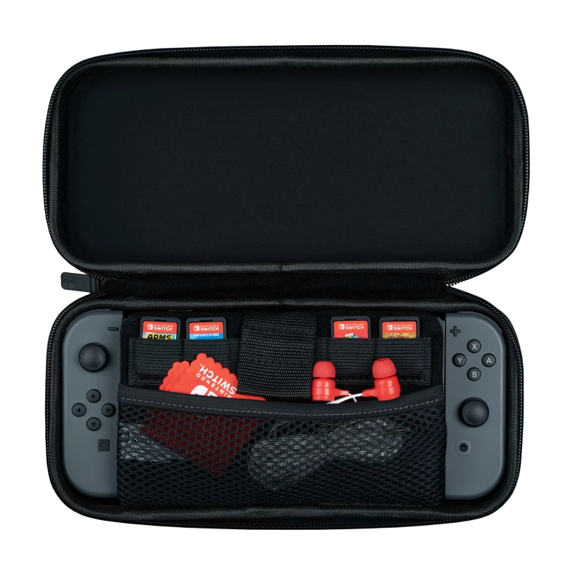 PDP 500-141-EU pārnēsājama spēļu konsoles soma Cietā apvalka soma Nintendo Pelēka