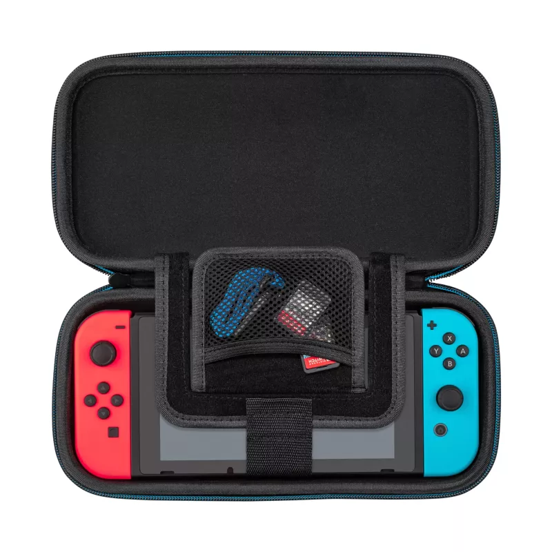 PDP Overnight Power Pose Mario cietais futrālis Nintendo ierīcēm — daudzkrāsains