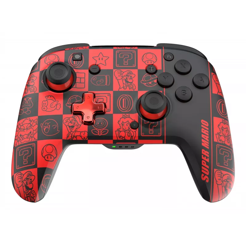 PDP REMATCH GLOW melns, zaļš, sarkans spēļu kontrolieris analogs / digitāls Nintendo Switch, Nintendo Switch OLED