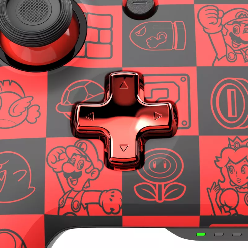 PDP REMATCH GLOW melns, zaļš, sarkans spēļu kontrolieris analogs / digitāls Nintendo Switch, Nintendo Switch OLED