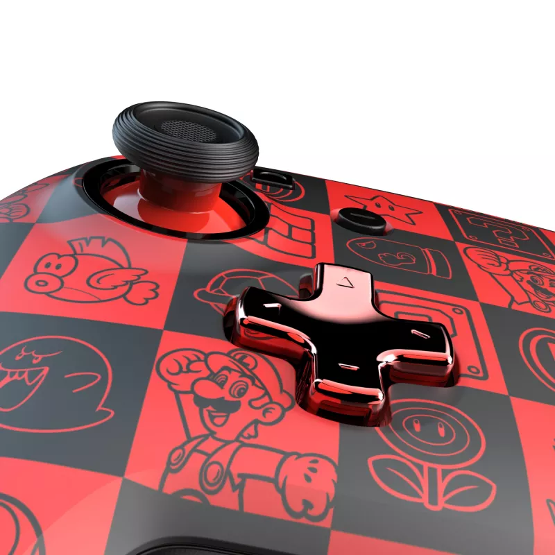 PDP REMATCH GLOW melns, zaļš, sarkans spēļu kontrolieris analogs / digitāls Nintendo Switch, Nintendo Switch OLED
