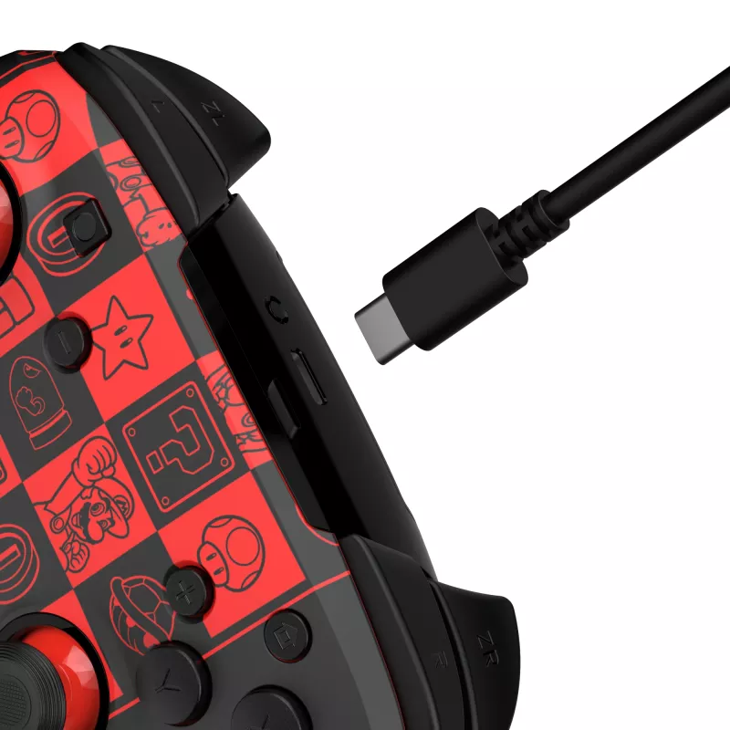 PDP REMATCH GLOW melns, zaļš, sarkans spēļu kontrolieris analogs / digitāls Nintendo Switch, Nintendo Switch OLED