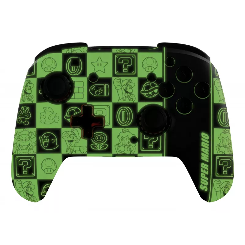 PDP REMATCH GLOW melns, zaļš, sarkans spēļu kontrolieris analogs / digitāls Nintendo Switch, Nintendo Switch OLED