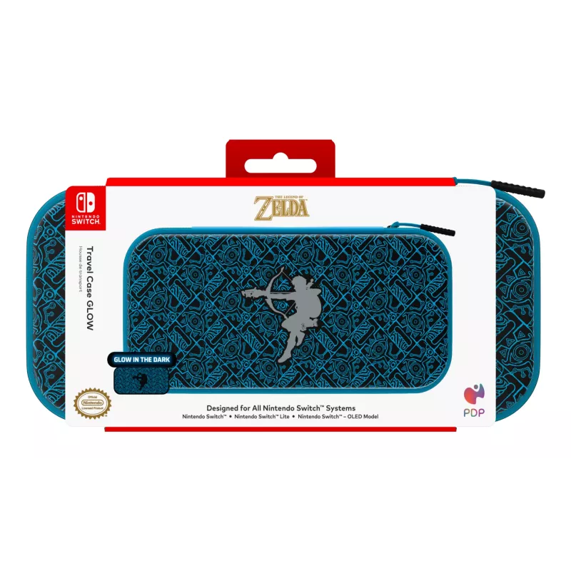 PDP Travel Case GLOW: Sheikah Shoot, paredzēts Nintendo Switch, Nintendo Switch Lite, Nintendo Switch - OLED modelim