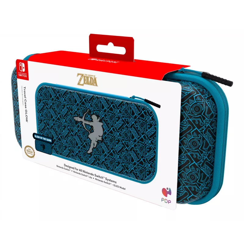 PDP Travel Case GLOW: Sheikah Shoot, paredzēts Nintendo Switch, Nintendo Switch Lite, Nintendo Switch - OLED modelim