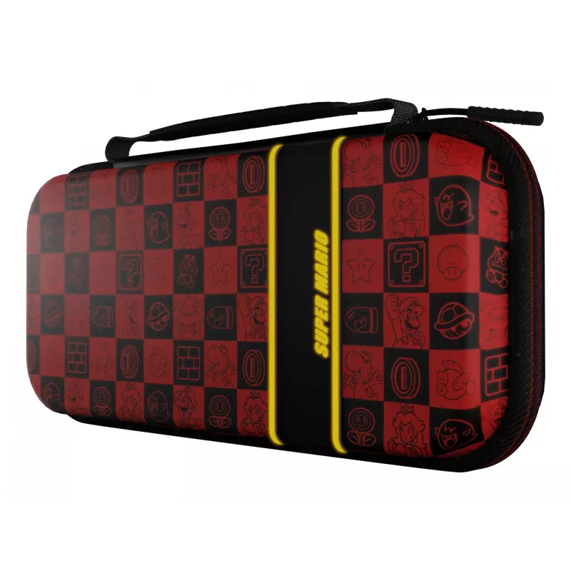 PDP Travel Case Plus GLOW: Super Icon, Nintendo Switch, Nintendo Switch Lite, Nintendo Switch - OLED modelim