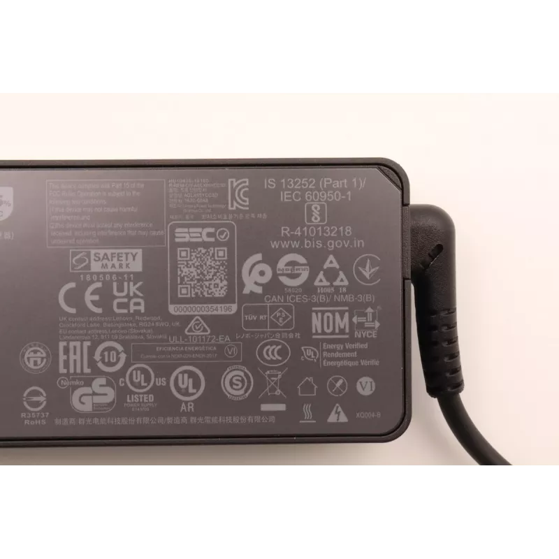Maiņstrāvas adapteris 65 W USB-C Lenovo 5A10W86254 — 65 W USB-C barošanas avots klēpjdatoriem un saderīgām ierīcēm