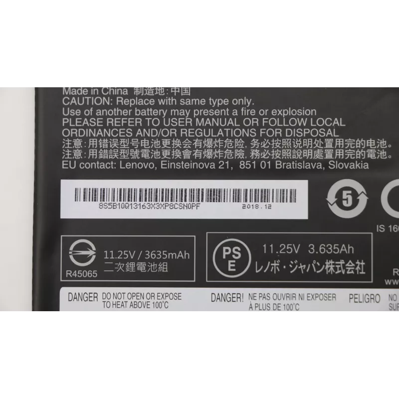 Klēpjdatora baterija Lenovo 5B10Q13163 11.1V 2200mAh nomaiņai
