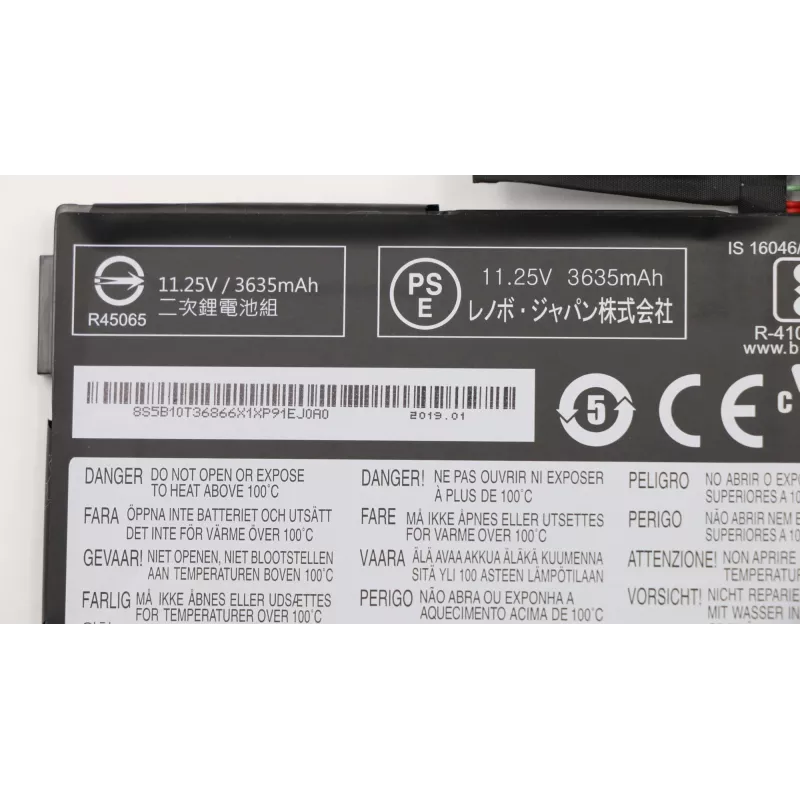 Baterija Lenovo 5B10T36866 11,25 V 42 Wh 3 elementu rezerves daļa saderīgiem Lenovo klēpjdatoriem