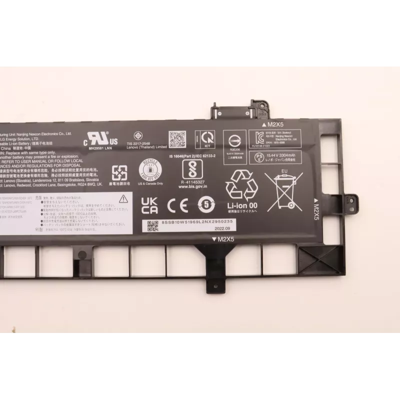 Iekšējais klēpjdatora akumulators Lenovo 5B10W51868 4 elementu 52.5Wh saderīgiem Lenovo piezīmjdatoriem