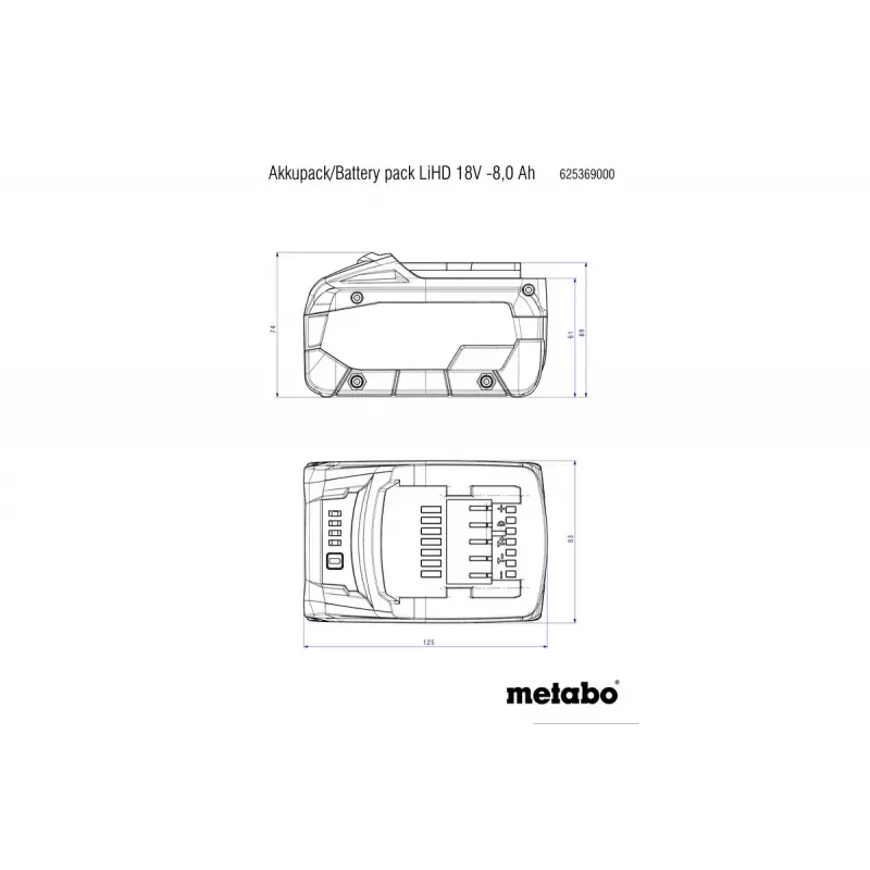 Metabo 625549000 Universal AC akumulatora lādētājs