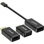 InLine USB displeja pārveidotāju komplekts 6-in-1, 4K/60Hz, melns