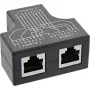 InLine Cat.5e STP T-Adapter RJ45 ligzda uz 2x RJ45 ligzda Melna