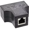 InLine Cat.5e STP T-Adapter RJ45 ligzda uz 2x RJ45 ligzda Melna