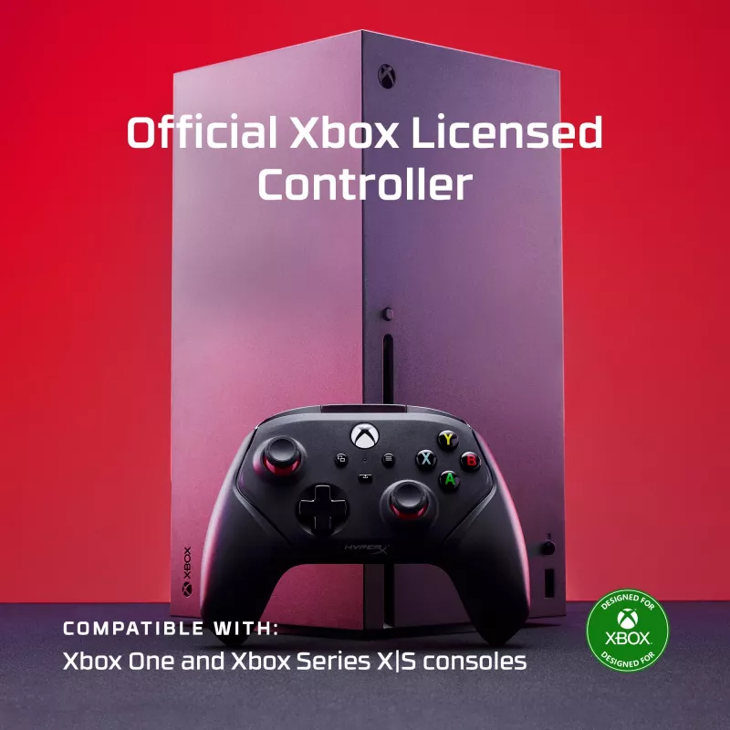 Gamepad HyperX 6L366AA melns USB vadu savienojums priekš PC Xbox One Series S X