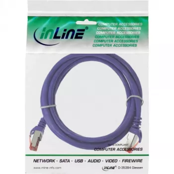 komutācijas kabelis InLine Cat6 S/FTP PiMF RJ-45–RJ-45 250MHz PVC violets 1.5m