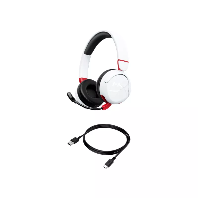 HyperX Cloud Mini - bezvadu spēļu austiņas (baltas)