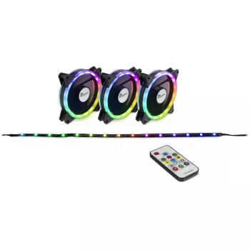 Inter-Tech RS-04 RGB datora korpusa ventilators 12 cm melns
