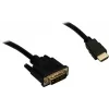 Saskarnes adapteris INTER-TECH KT-150D — RJ-45 (sieviešu) uz DVI‑D, vadu, maks. 1980×1080, komplektā USB A–B kabelis, metāla, melns