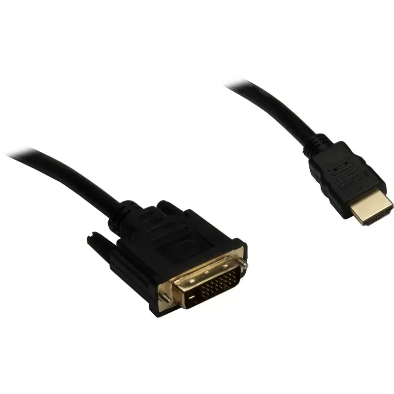 Saskarnes adapteris INTER-TECH KT-150D — RJ-45 (sieviešu) uz DVI‑D, vadu, maks. 1980×1080, komplektā USB A–B kabelis, metāla, melns