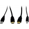 INTER-TECH KT-150H KVM saskarnes adapteris RJ-45 (resursdators) uz HDMI izeju, vadu, maks. 1980×1080, metāla, melns